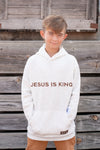 Jesus is King Heather Gray Kid's Hoodie