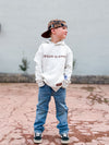 Jesus is King Heather Gray Kid's Hoodie
