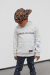 Jesus is King Heather Gray Kid's Hoodie