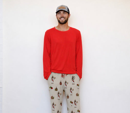 Adult Men's Red Long Sleeve Shirt (match for The King is Born)