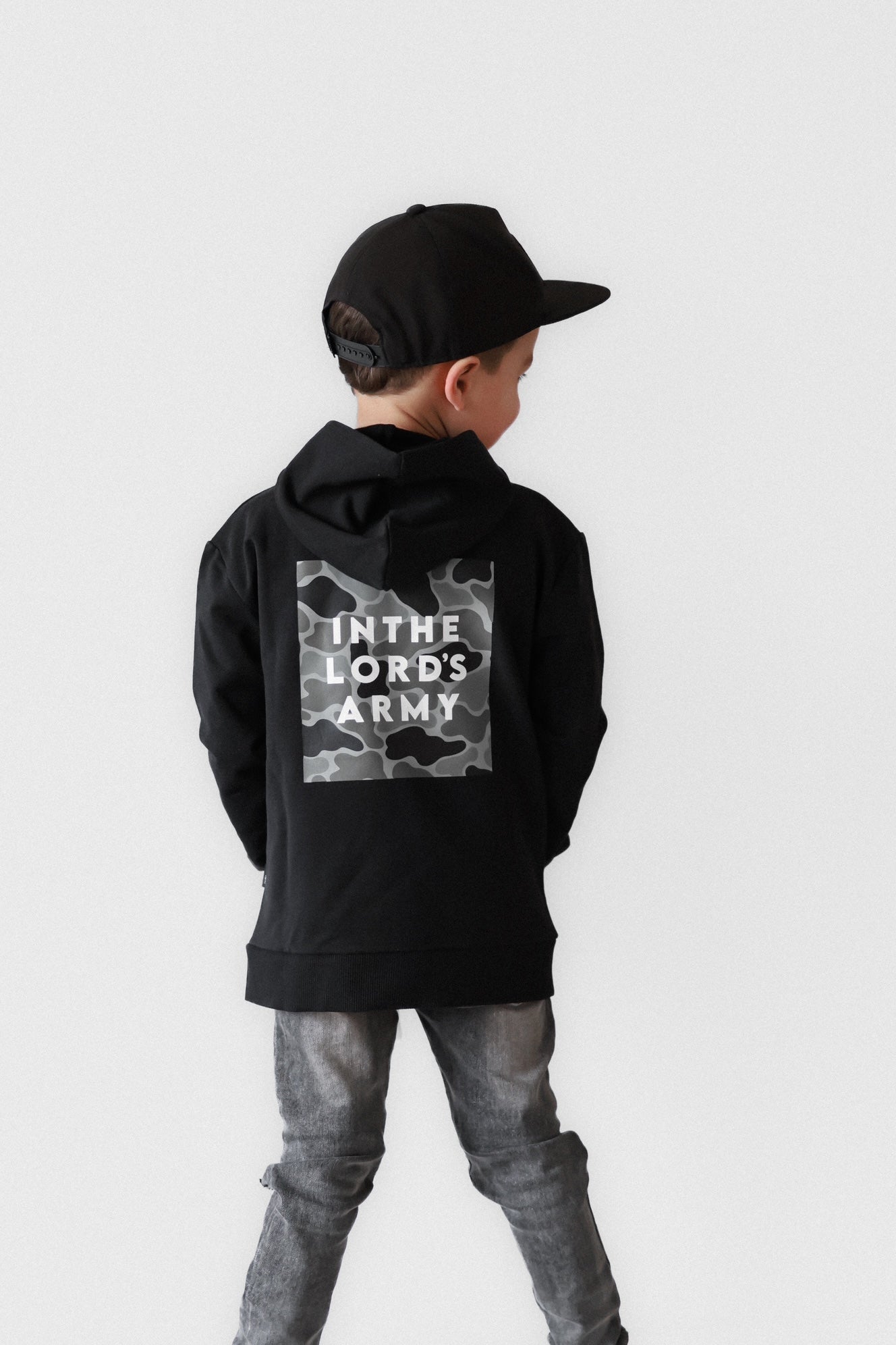 In the Lord's Army Kids Black Hoodie – Brve Kids