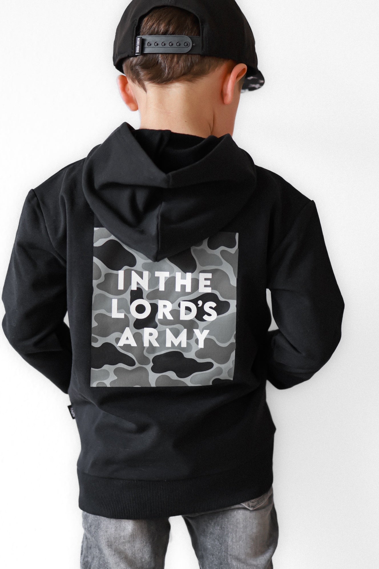 In the Lord's Army Kids Black Hoodie – Brve Kids