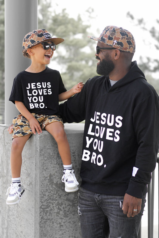 Jesus Loves You Bro Adult Hoodie