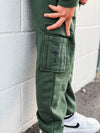 Green Jesus Loves You Bro Kid's Pullover & Cargo Jogger Set