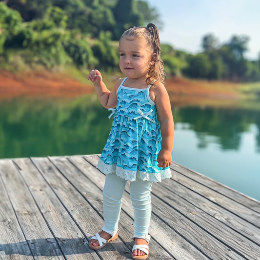 The Waves Obey Girl's Tank Swing Top & Leggings Lounge Set